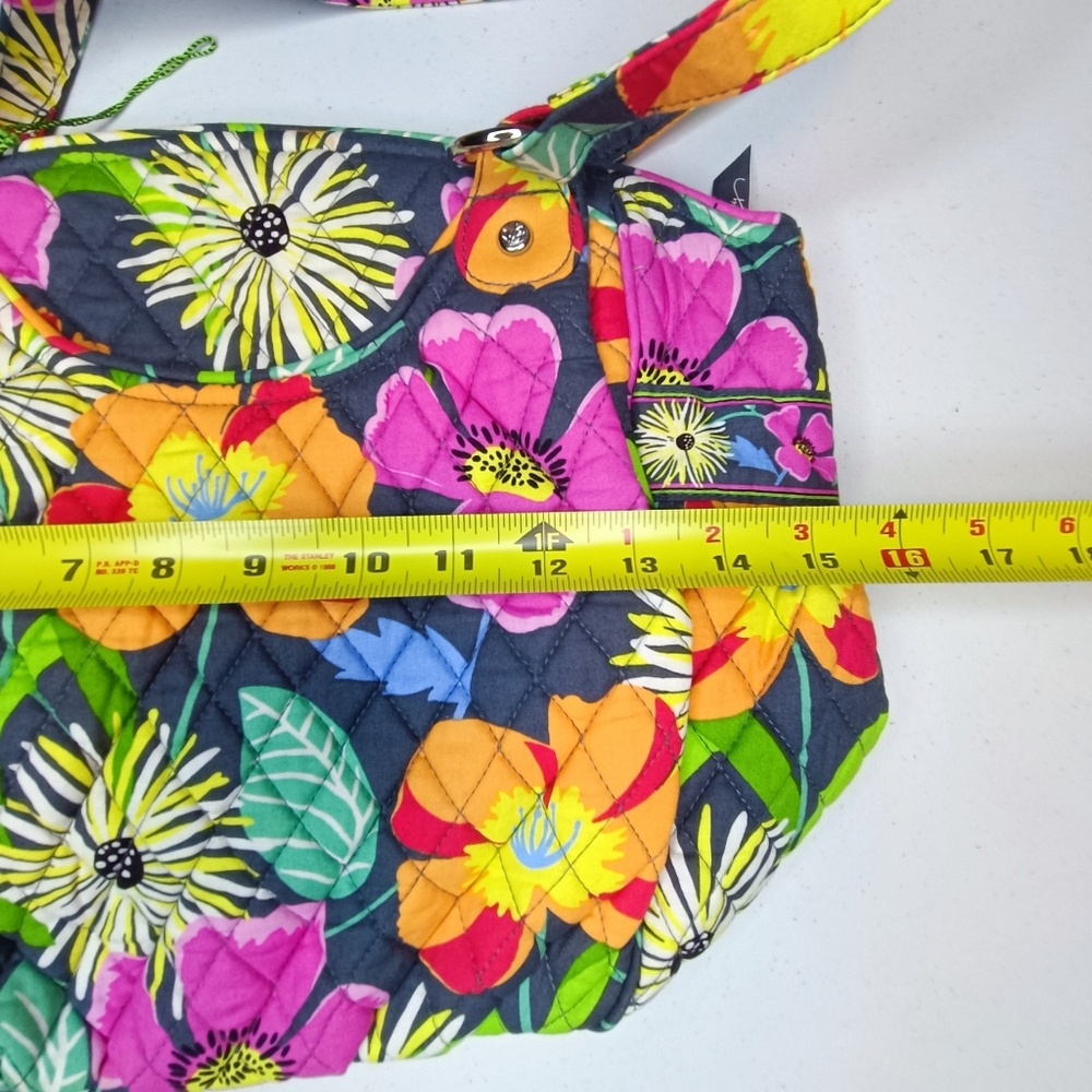 Vera Bradley Glenna Satchel Jazzy Blooms Floral Quilted Tote NWOT - Picture 12 of 15